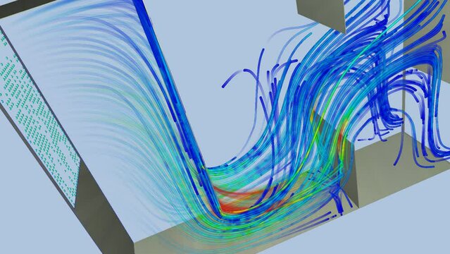 Building room airflow simulation - CFD simulation Computational fluid dynamics