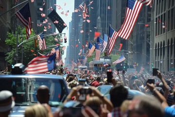 Independence Day Parade, a vibrant display of patriotism and celebration, with young and old alike rejoicing in the spirit of freedom
