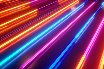 Fototapeta premium Blurry Colorful Lights In The Dark