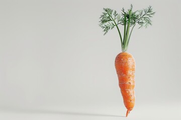Carrot vegetable on a white background - generative ai