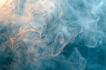 Obraz premium A shimmering, transparent mist rises slowly from a invisible surface, its delicate, swirling patterns and soft, ethereal glow creating a dreamy atmosphere.