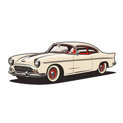 classic car illustration transparent background