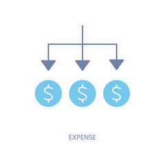 expense concept line icon. Simple element illustration. expense concept outline symbol design.
