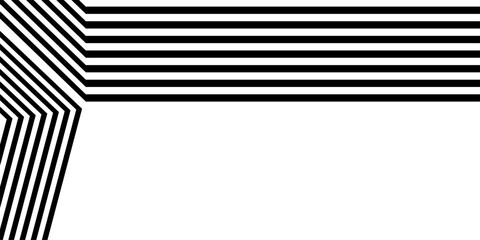Abstract geometric line stripes. modern simple black line on white background