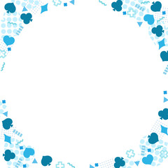 トランプのスート柄の丸型フレーム