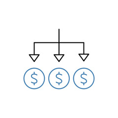 expense concept line icon. Simple element illustration. expense concept outline symbol design.