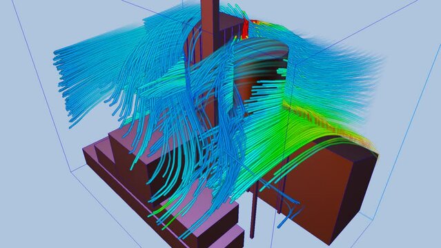 Industrial building airflow simulation - CFD simulation Computational fluid dynamics