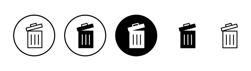 Trash icon vector isolated on white background. trash can icon. Delete icon vector