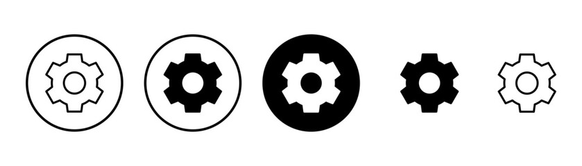 setting Icon vector isolated on white background. setting vector icon. Cog settings Icon Symbol. Gear