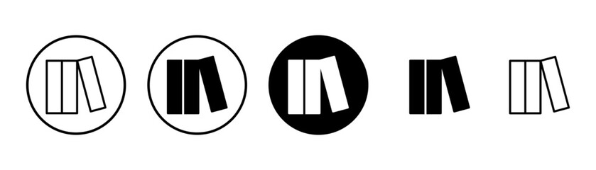 Library icon vector isolated on white background. Book icon vector