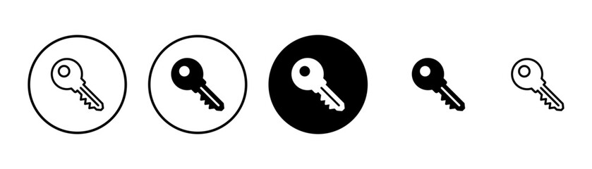 Key icon vector isolated on white background. Key vector icon. Key symbol. security
