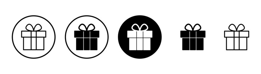 Gift icon vector isolated on white background. gift vector icon.  birthday gift
