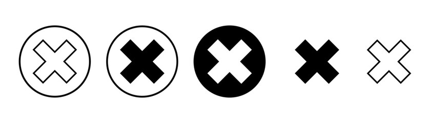 Close icon vector isolated on white background. Delete icon. remove, cancel, exit symbol