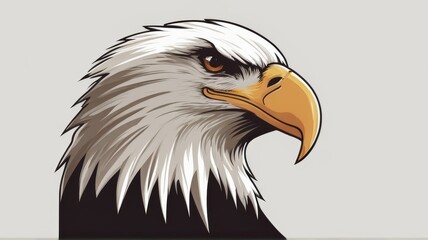 Obraz premium Bald Eagle minimalist logo