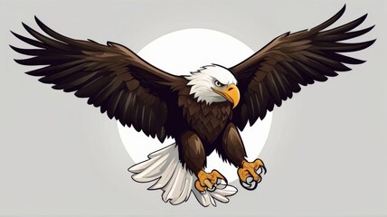 Fototapeta premium Bald Eagle minimalist logo