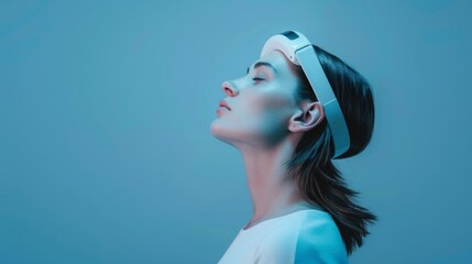 A sleek handsfree device that uses transcranial magnetic stimulation to treat chronic migraines..
