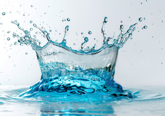 water splash isolated on white
