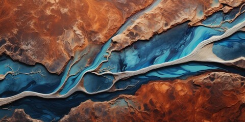Obraz premium Stunning abstract landscape with vibrant colors and flowing forms