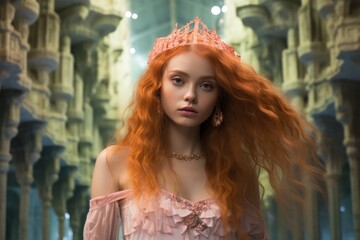 Enchanting redheaded princess in a fantasy setting