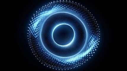 Futuristic Blue Spiral Light - Abstract Technology Background Illustration