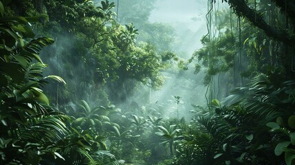 Gothic Jungle Dreams: Lifelike Rendering on White Canvas