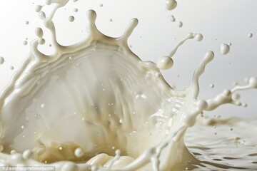 Milk splash on a light background