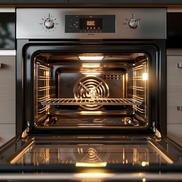 An oven is being set to a high temperature