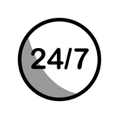 Label 24/7 PNG