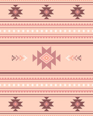 Naklejka premium Navajo southwest geometric seamless pattern fabric colorful design for textile printing