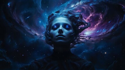 幻想空間と女性,Generative AI AI画像