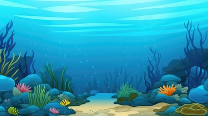 Naklejka premium Enchanted night landscape, cartoon illustration with a moonlit archway and magical sparkles under a starry sky