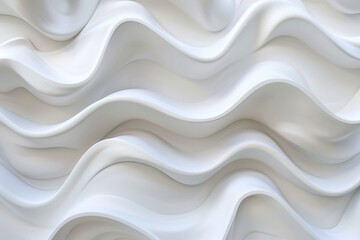 Fototapeta premium Soft white wavy textured background.