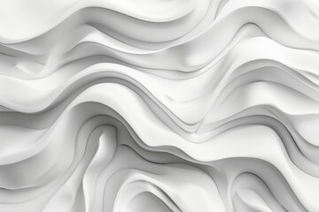 Obraz premium Graphic white 3D background with flowing lines.