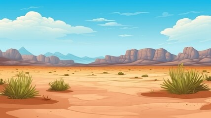 Captivating Arizona desert landscape, featuring iconic cacti and rugged mountains under a vast blue sky