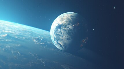 Obraz premium potentially habitable exoplanet with a day-night cycle similar to Earth's. 