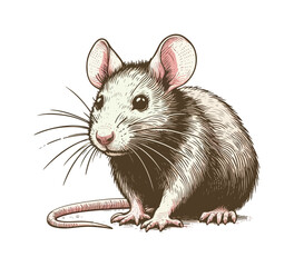 house rat hand drawn vector mouse
