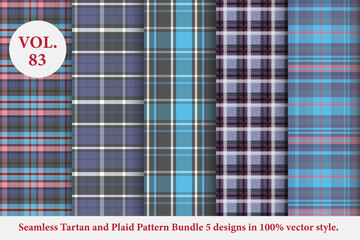 Tartan and Plaid Pattern Bundle Vol.83, Buffalo Vector, Fabric background wallpaper