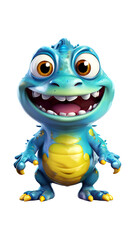 Obraz premium Funny monster dragon with big teeth