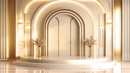 Fototapeta premium background wedding modern 3D rendering