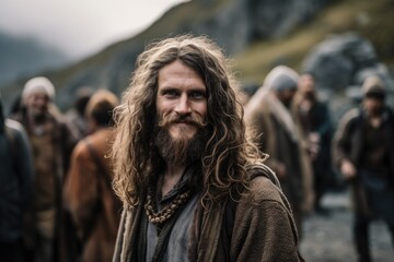 Obraz premium Bearded man in traditional clothing