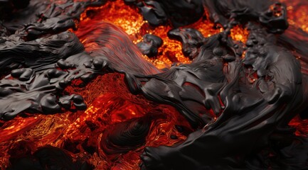 Vibrant molten lava and fiery abstract background
