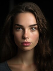 Fototapeta premium Intense gaze of a young woman
