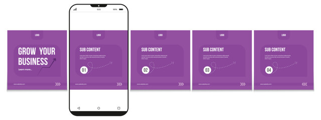 Set of LinkedIn carousel post, social media Instagram carousel post, modern and editable business carousel template design © Tarek Digital