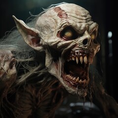 Naklejka premium Terrifying Demonic Creature