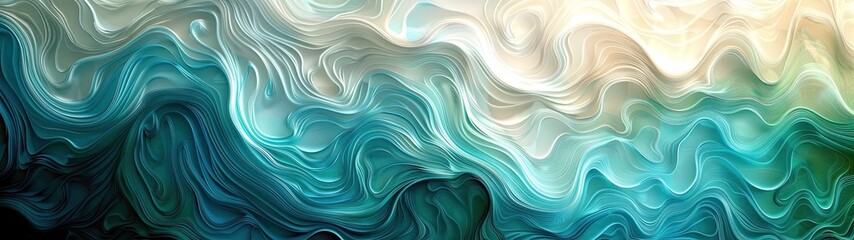 Obraz premium Dynamic abstract background with a mixture of blue and white oil paint strokes, can be utilized for printed materials such as brochures, flyers, and business cards.