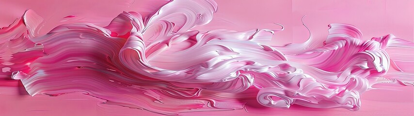 Dynamic abstract background with a mixture of pink and white oil paint strokes, can be utilized for printed materials such as brochures, flyers, and business cards. - obrazy, fototapety, plakaty