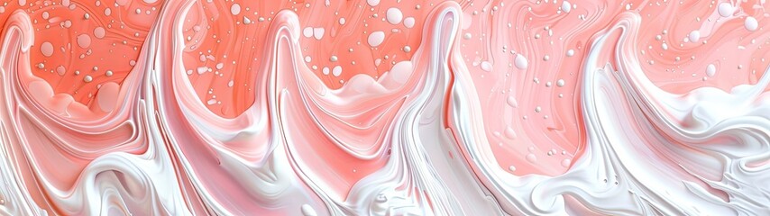 Dynamic abstract background with a mixture of white and peach oil paint strokes, can be utilized for printed materials such as brochures, flyers, and business cards. - obrazy, fototapety, plakaty