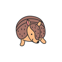 Cute armadillo illustration