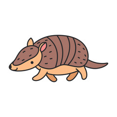 Cute armadillo illustration
