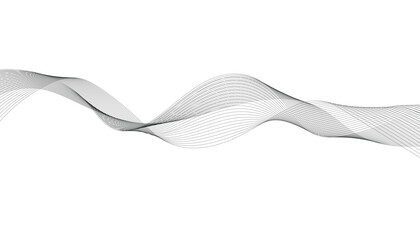 Wave lines smooth flowing dynamic isolated on white background. Technology, digital, communication, science, music concept vector background illustration